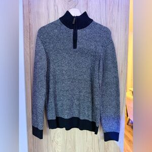 🔴 3 for $10 Sale! Marc Law Men's Black and Gray Sweater